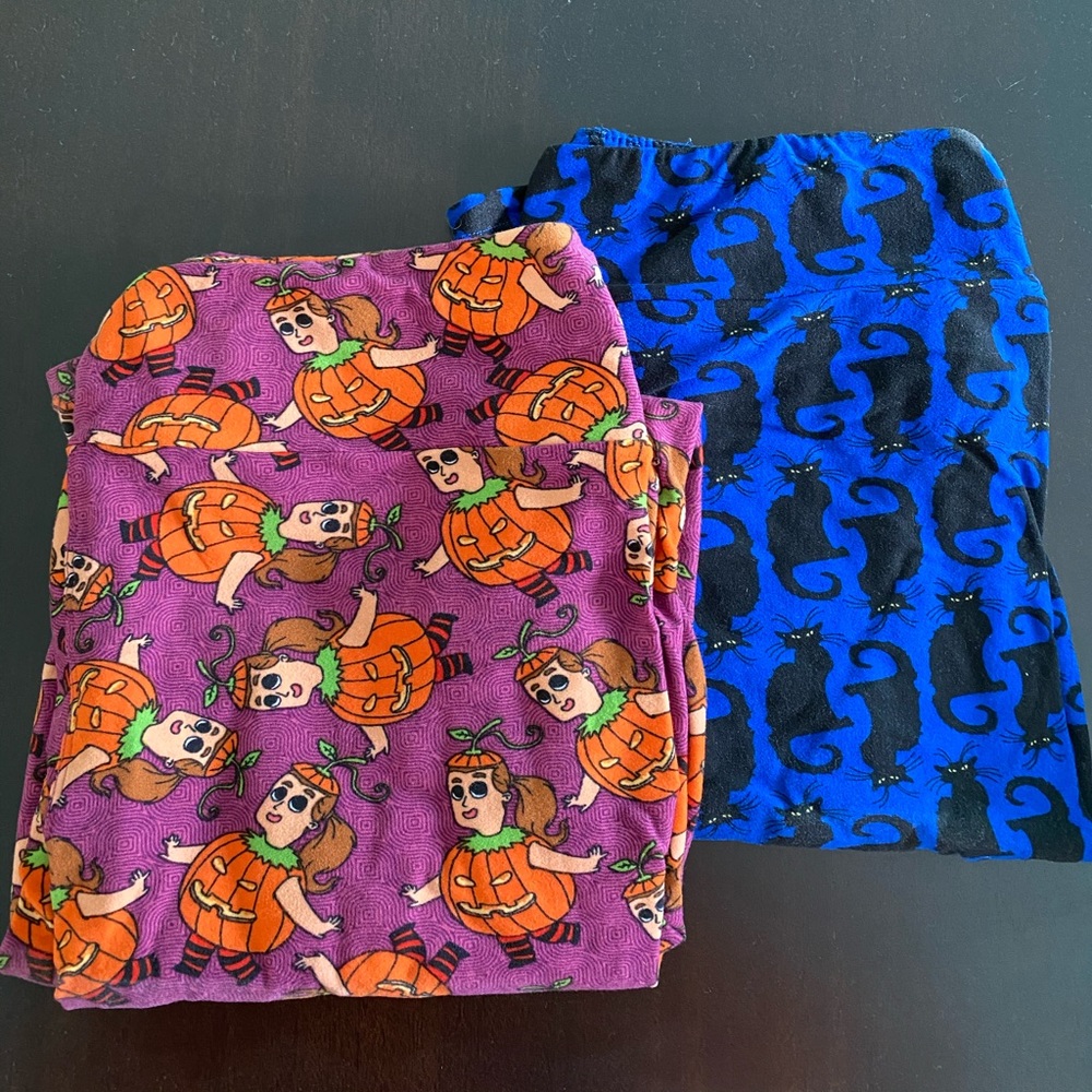 Lularoe Halloween Leggings T&C - Lot of 2